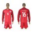 England #16 Jagielka Away Long Sleeves Soccer Country Jersey