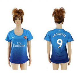 Womens Arsenal #9 Lacazette Away Soccer Club Jersey