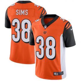 Nike Cincinnati Bengals #38 LeShaun Sims Orange Alternate Mens Stitched NFL Vapor Untouchable Limited Jersey