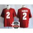 Florida State Seminoles (FSU) 2 Deion Sanders Red College Football NCAA Jerseys 2014 Vizio BCS National Championship Game Patch
