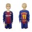 Barcelona #11 O.Dembele Home Long Sleeves Kid Soccer Club Jersey