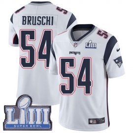 Nike New England Patriots #54 Tedy Bruschi White Super Bowl LIII Bound Mens Stitched NFL Vapor Untouchable Limited Jersey