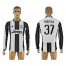 Juventus #37 Pereyra Home Long Sleeves Soccer Club Jersey
