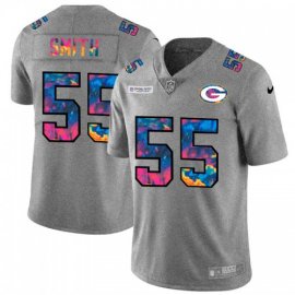 Green Bay Packers #55 ZaDarius Smith Mens Nike Multi-Color 2020 NFL Crucial Catch NFL Jersey Greyheather