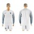 France Blank White Goalkeeper Long Sleeves Soccer Country Jersey