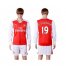 Arsenal #19 S.Cazorla Red Home Long Sleeves Soccer Club Jersey