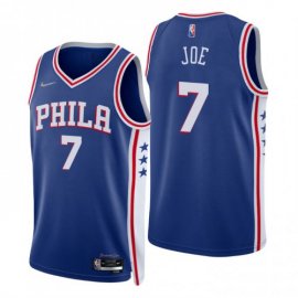 Nike Philadelphia 76ers #7 Isaiah Joe Royal Mens 2021-22 NBA 75th Anniversary Diamond Swingman Jersey – Icon Edition Mens