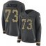 Nike Miami Dolphins #73 Austin Jackson Anthracite Salute to Service Womens Stitched NFL Limited Therma Long Sleeve Jersey