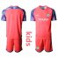 Manchester City Blank Pink Goalkeeper Kid Soccer Club Jersey