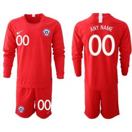 Chile Personalized Home Long Sleeves Soccer Country Jersey