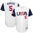Team USA #5 Josh Harrison White 2017 World MLB Classic Authentic Stitched Youth MLB Jersey