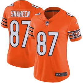 Nike Chicago Bears #87 Adam Shaheen Orange Womens Stitched NFL Limited Rush Jersey