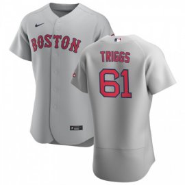 Boston Red Sox #61 Andrew Triggs Mens Nike Gray Road 2020 Authentic Team MLB Jersey