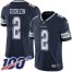 Nike Dallas Cowboys #2 Greg Zuerlein Navy Blue Team Color Mens Stitched NFL 100th Season Vapor Untouchable Limited Jersey