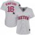 Boston Red Sox #16 Andrew Benintendi Grey Road 2018 World Series Champions Womens Stitched MLB Jersey