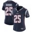 Nike New England Patriots #25 Terrence Brooks Navy Blue Team Color Womens Stitched NFL Vapor Untouchable Limited Jersey
