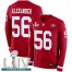 Nike San Francisco 49ers #56 Kwon Alexander Red Super Bowl LIV 2020 Team Color Mens Stitched NFL Limited Therma Long Sleeve Jersey
