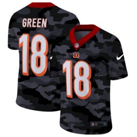Cincinnati Cincinnati Bengals #18 A.J. Green Mens Nike 2020 Black CAMO Vapor Untouchable Limited Stitched NFL Jersey