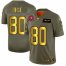 San Francisco 49ers #80 Jerry Rice NFL Mens Nike Olive Gold 2019 Salute to Service Limited Jersey