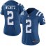 Indianapolis Colts #2 Carson Wentz Royal Blue Womens Stitched NFL Limited Rush Jersey