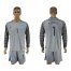 Greece #1 Karnezis Grey Goalkeeper Long Sleeves Soccer Country Jersey