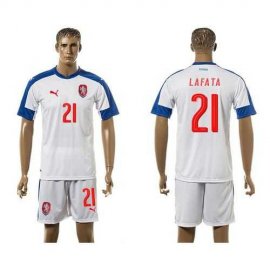 Czech #21 Lafata Away Soccer Country Jersey