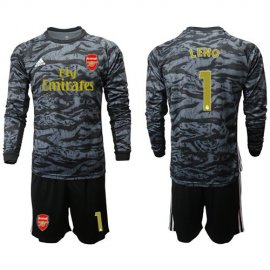 Arsenal #1 Leno Black Long Sleeves Goalkeeper Soccer Club Jersey