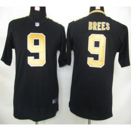 Nike New Orleans Saints #9 Drew Brees Black Team Color Youth Stitched NFL Elite Jersey