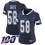 Nike Dallas Cowboys #58 Aldon Smith Navy Blue Team Color Womens Stitched NFL 100th Season Vapor Untouchable Limited Jersey