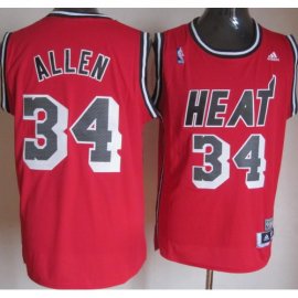 Miami Heat #34 Ray Allen Red Hardwood Classics Revolution 30 Swingman NBA Jerseys Cheap