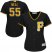 Pittsburgh Pirates #55 Josh Bell Black Alternate Womens Stitched MLB Jersey