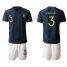 France #3 Kimpembe Home Soccer Country Jersey