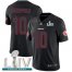 Nike San Francisco 49ers #10 Jimmy Garoppolo Black Super Bowl LIV 2020 Mens Stitched NFL Limited Rush Impact Jersey