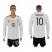 Germany #10 Podolski White Home Long Sleeves Soccer Country Jersey