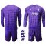 Juventus Blank Purple Goalkeeper Long Sleeves Kid Soccer Club Jersey
