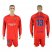 Barcelona #13 Cillessen Red Goalkeeper Long Sleeves Soccer Club Jersey