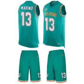 Nike Miami Dolphins #13 Dan Marino Aqua Green Team Color Mens Stitched NFL Limited Tank Top Suit Jersey