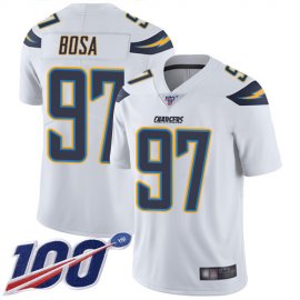 Nike Los Angeles Chargers #97 Joey Bosa White Youth Stitched NFL 100th Season Vapor Limited Jersey