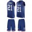 Nike New York Giants #21 Jabrill Peppers Royal Blue Team Color Mens Stitched NFL Limited Tank Top Suit Jersey