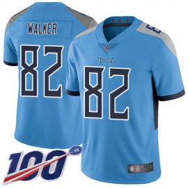 Nike Tennessee Titans #82 Delanie Walker Light Blue Alternate Mens Stitched NFL 100th Season Vapor Limited Jersey