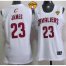 Womens Cavaliers #23 LeBron James White The Finals Patch Fashion Stitched NBA Jersey