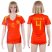 Womens Spain #4 Guardiola Red Home Soccer Country Jersey