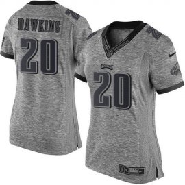 Nike Philadelphia Eagles #20 Brian Dawkins Gray Womens Stitched NFL Limited Gridiron Gray Jersey
