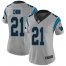 Nike Carolina Panthers #21 Jeremy Chinn Silver Womens Stitched NFL Limited Inverted Legend Jersey