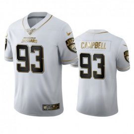 Jacksonville Jaguars #93 Calais Campbell Mens Nike White Golden Edition Vapor Limited NFL 100 Jersey