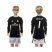 Real Madrid #1 Casillas Black Goalkeeper Long Sleeves Kid Soccer Club Jersey