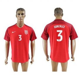 USA #3 Gonzalez Away Soccer Country Jersey