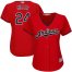 Cleveland Indians #24 Andrew Miller Red Womens Stitched MLB Jersey