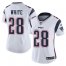 Nike New England Patriots #28 James White White Womens Stitched NFL Vapor Untouchable Limited Jersey