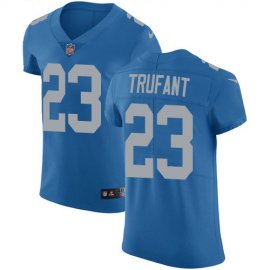 Nike Detroit Lions #23 Desmond Trufant Blue Throwback Mens Stitched NFL Vapor Untouchable Elite Jersey